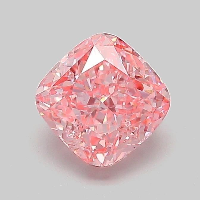 1.04 Ct. Fancy Vivid Pink Cushion Lab Grown Diamond