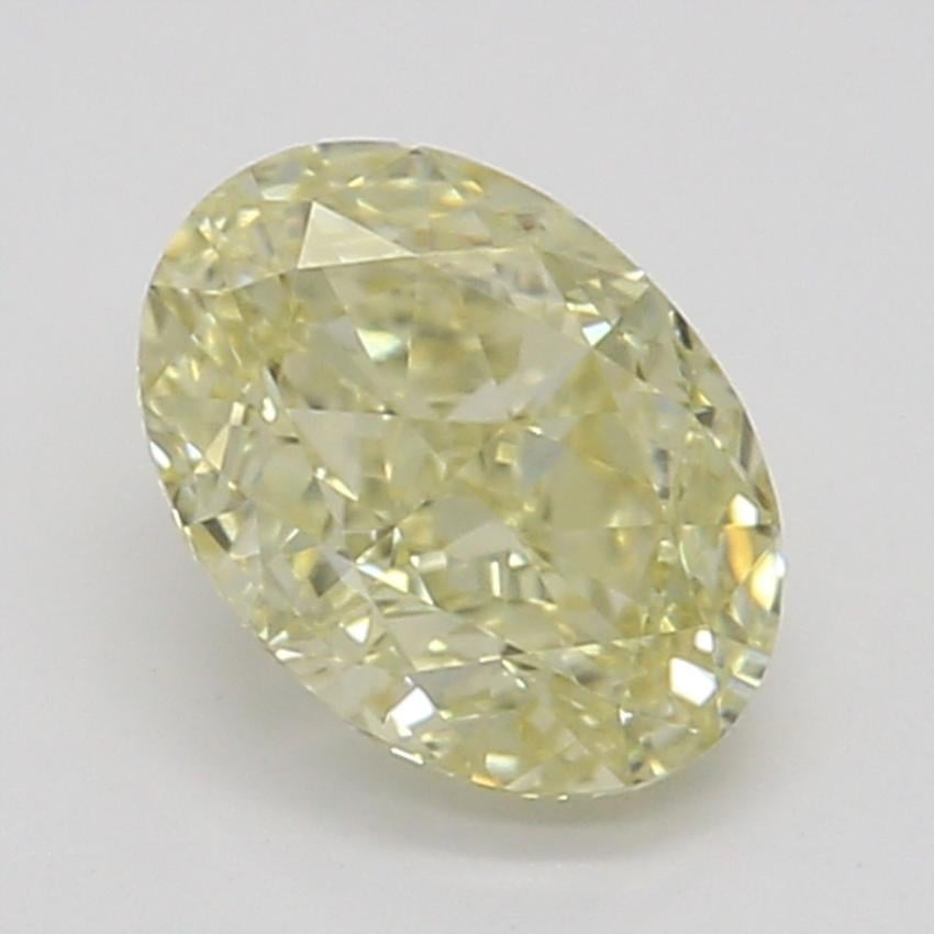 0.46 Ct. Fancy Light Yellow Oval Diamond