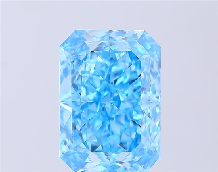 7.13 Ct. Fancy Vivid Blue Radiant Lab Grown Diamond
