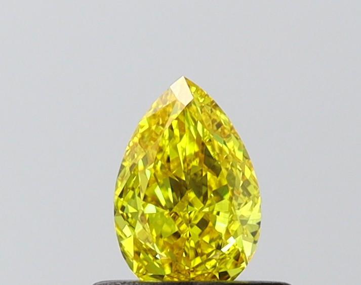0.50 Ct. Fancy Vivid Yellow Pear Lab Grown Diamond