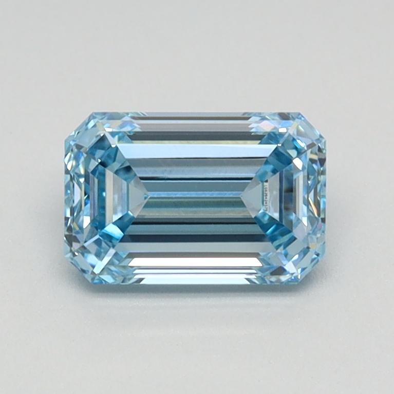 0.80 Ct. Fancy Intense Blue Emerald Lab Grown Diamond