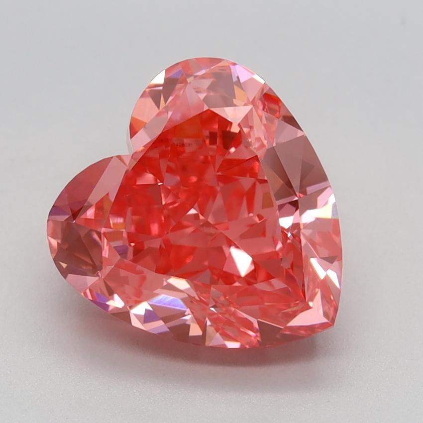 3.56 Ct. Fancy Vivid Pink Heart Lab Grown Diamond