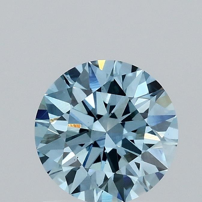 1.07 Ct. Fancy Vivid Blue Round Lab Grown Diamond