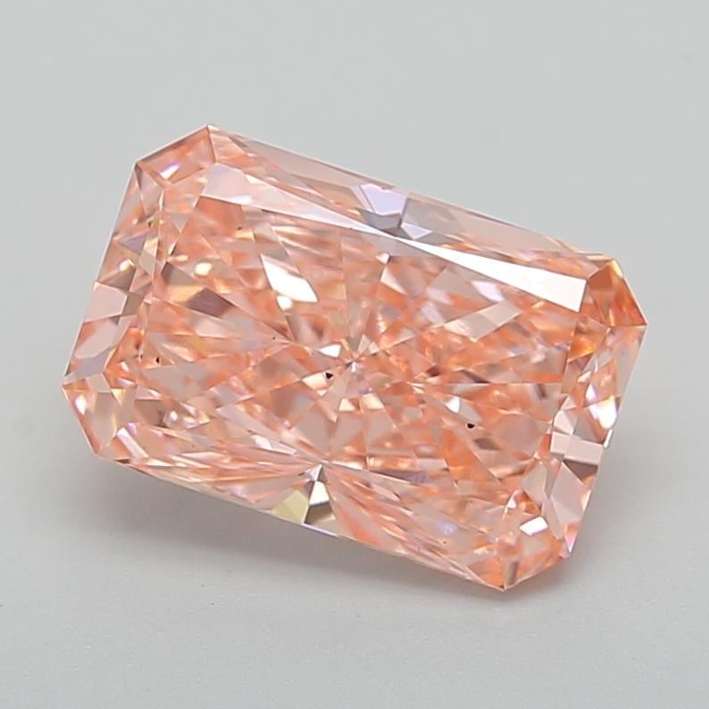 3.52 Ct. Fancy Vivid  Pink Radiant Lab Grown Diamond
