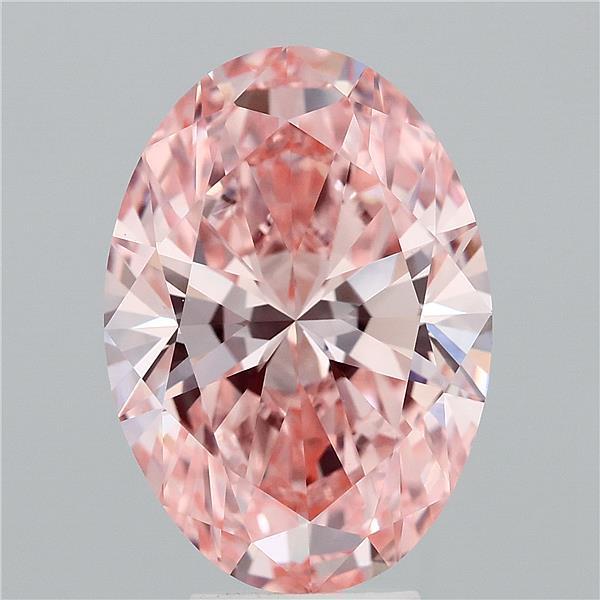 5.52 Ct. Fancy Vivid Pink Oval Lab Grown Diamond