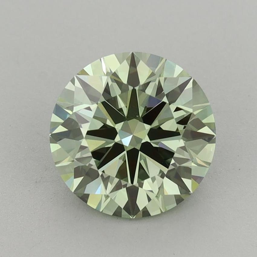 1.76 Ct. Fancy Vivid Green Round Lab Grown Diamond