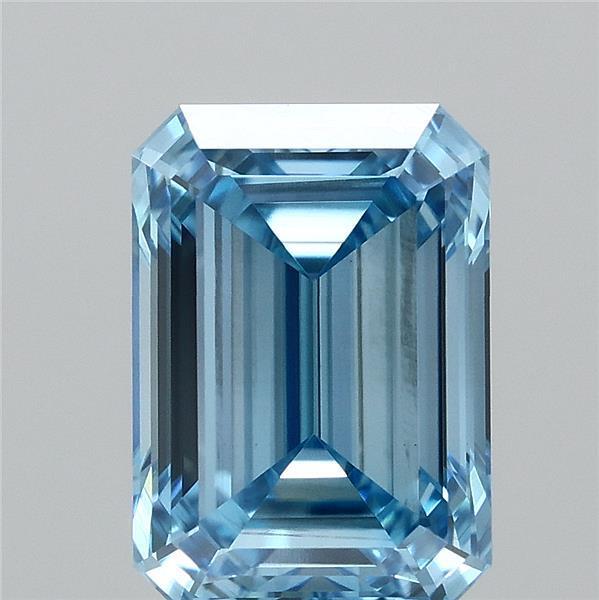 1.55 Ct. Fancy Vivid Blue Emerald Lab Grown Diamond