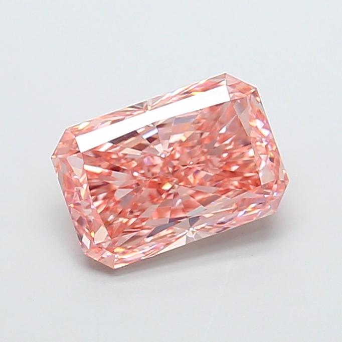 3.07 Ct. Fancy Vivid  Pink Radiant Lab Grown Diamond