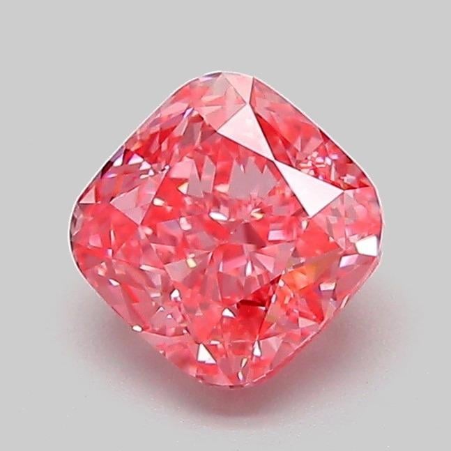 1.09 Ct. Fancy Vivid Pink Cushion Lab Grown Diamond