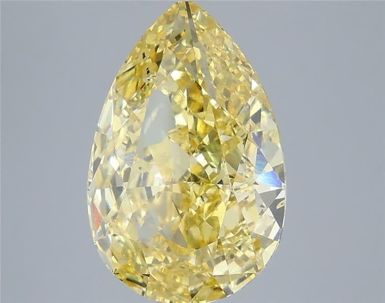 5.58 Ct. Fancy Intense Yellow Pear Lab Grown Diamond
