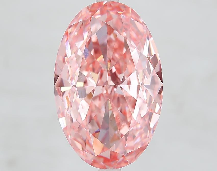 9.03 Ct. Fancy Vivid Pink Oval Lab Grown Diamond