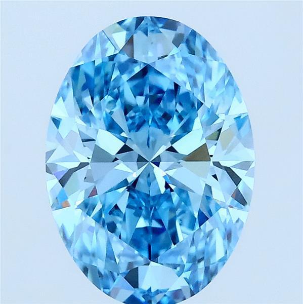 2.00 Ct. Fancy Vivid Blue Oval Lab Grown Diamond