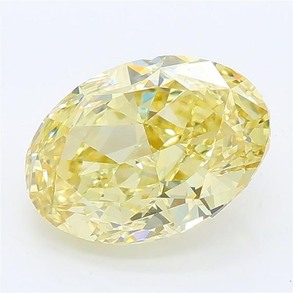 2.54 Ct. Fancy Intense Yellow Oval Lab Grown Diamond