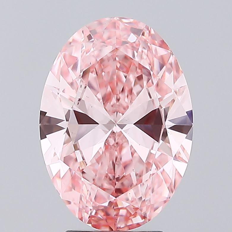 4.03 Ct. Fancy Vivid Pink Oval Lab Grown Diamond