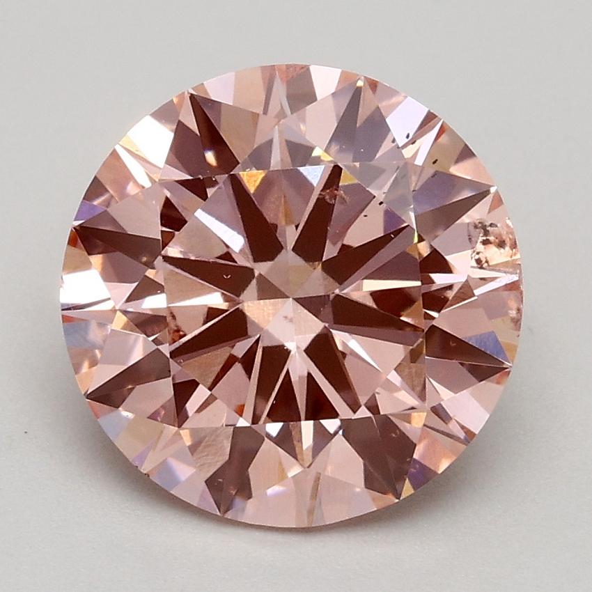 2.18 Ct. Fancy Intense Pink Round Lab Grown Diamond