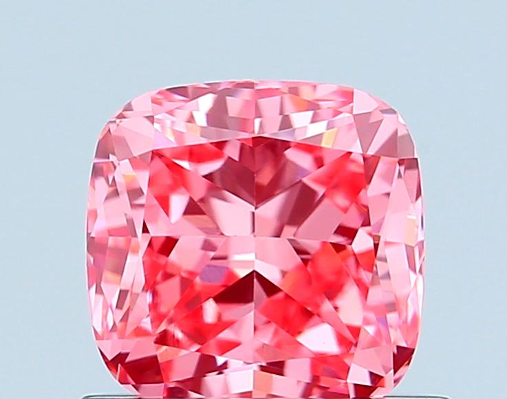 0.78 Ct. Fancy Vivid Pink Cushion Lab Grown Diamond