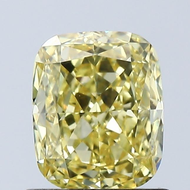 1.05 Ct. Fancy Vivid Yellow Cushion Lab Grown Diamond
