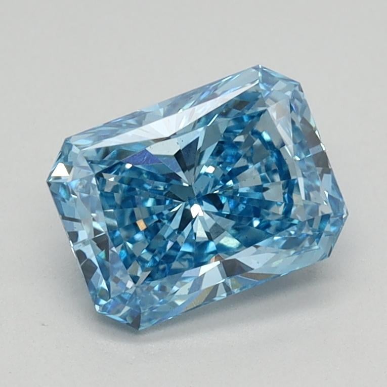0.90 Ct. Fancy Vivid Blue Radiant Lab Grown Diamond