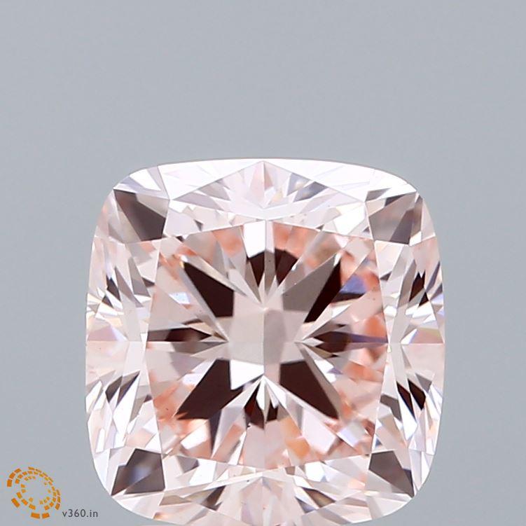 3.03 Ct. Fancy Intense Pink Cushion Lab Grown Diamond