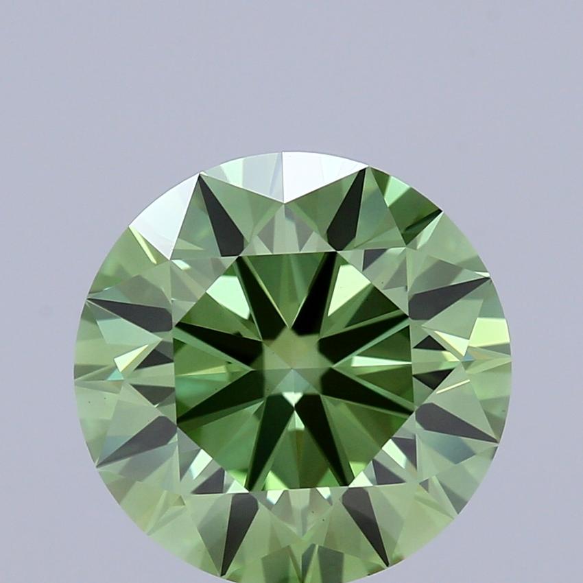 3.05 Ct. Fancy Vivid Green Round Lab Grown Diamond