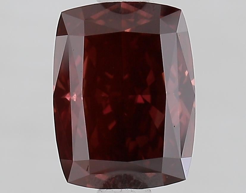 1.63 Ct. Fancy Deep Brownish Pink Cushion Lab Grown Diamond