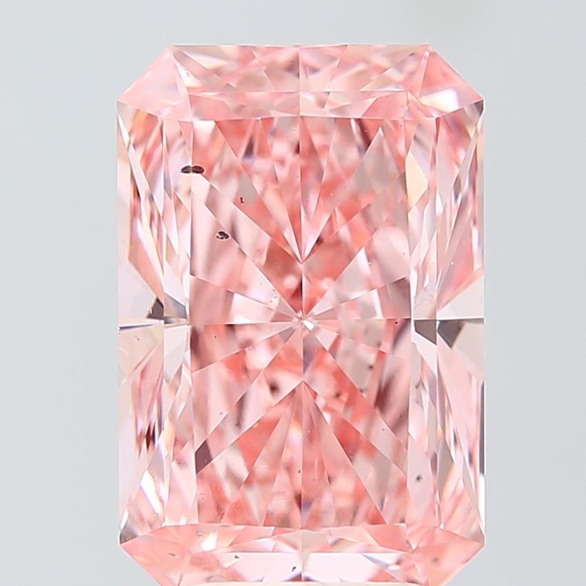 5.04 Ct. Fancy Vivid Pink Radiant Lab Grown Diamond