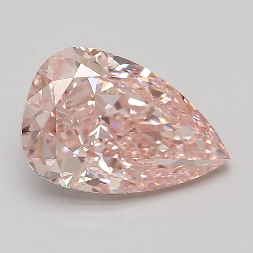 5.19 Ct. Fancy Vivid Pink Pear Lab Grown Diamond