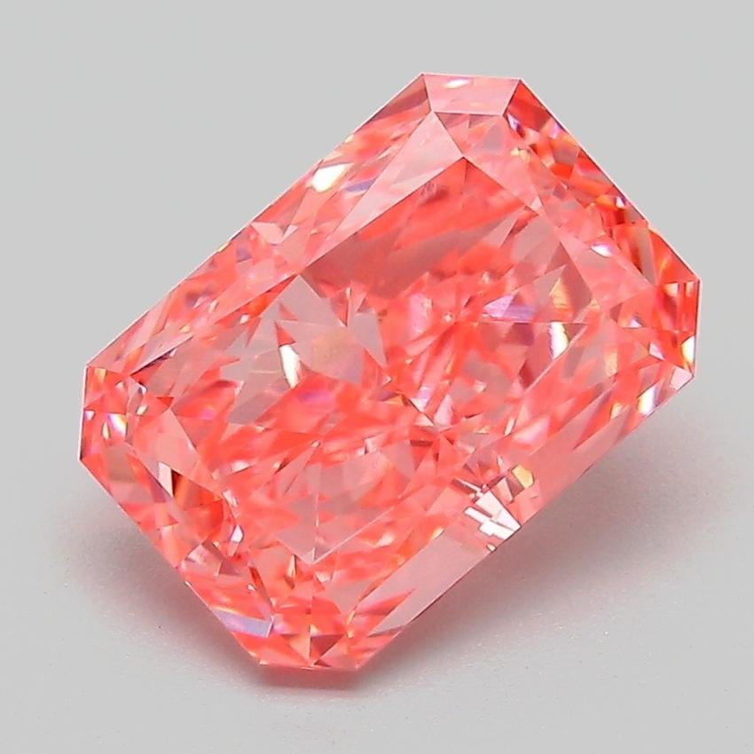 3.15 Ct. Fancy Vivid Pink Radiant Lab Grown Diamond