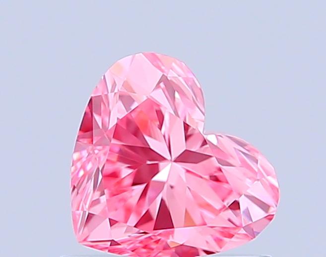 0.71 Ct. Fancy Vivid Pink Heart Lab Grown Diamond