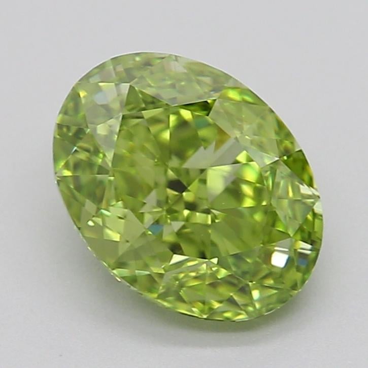 1.50 Ct. Fancy Vivid  Green Oval Lab Grown Diamond