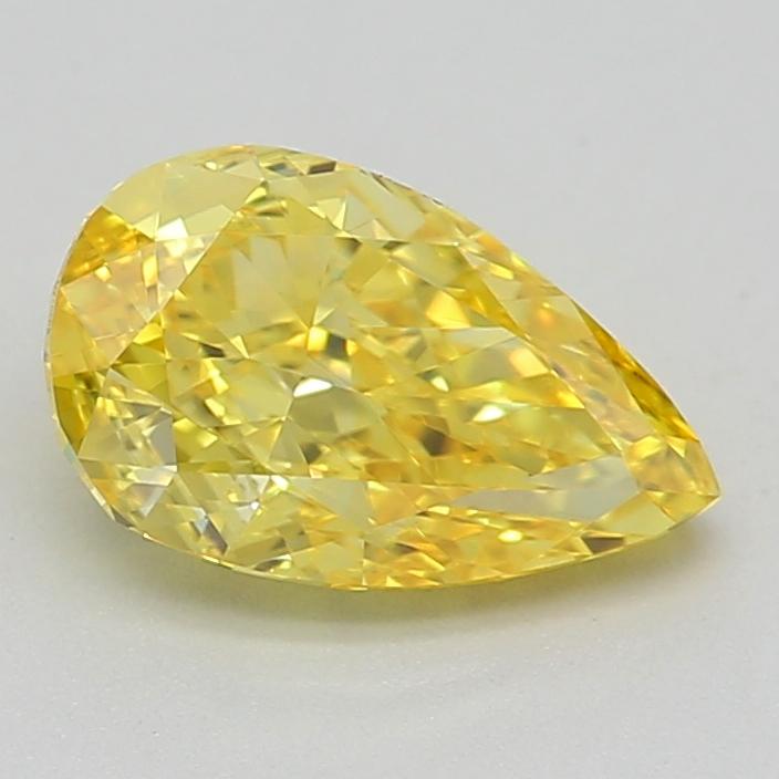 0.79 Ct. Fancy Vivid  Yellow Pear Lab Grown Diamond