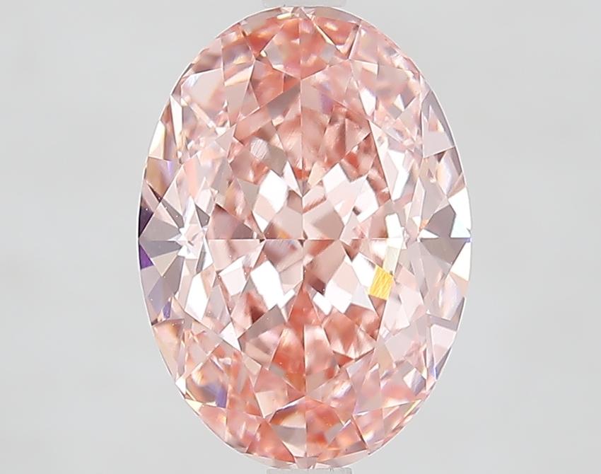 4.04 Ct. Fancy Vivid Pink Oval Lab Grown Diamond
