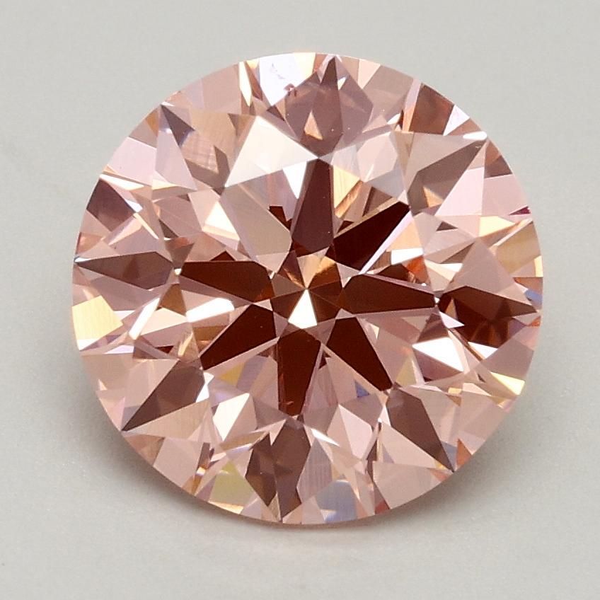 2.00 Ct. Fancy Intense Pink Round Lab Grown Diamond