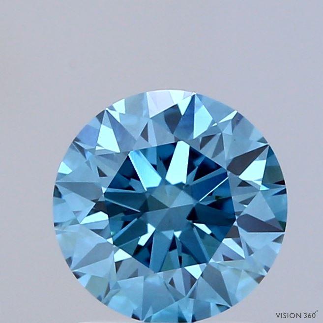 1.52 Ct. Fancy Vivid Blue Round Lab Grown Diamond