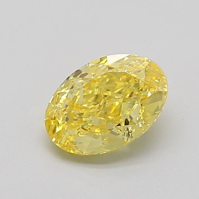 1.07 Ct. Fancy Vivid Yellow Oval Lab Grown Diamond