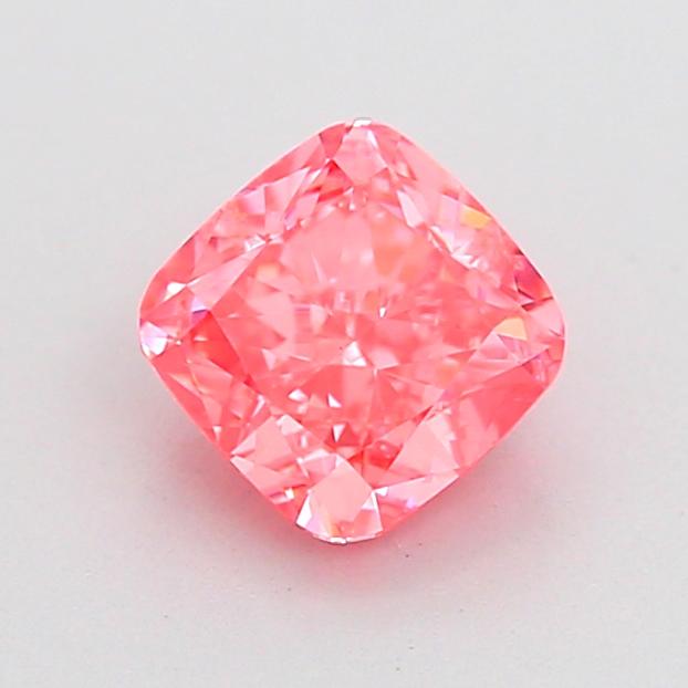 1.14 Ct. Fancy Vivid  Pink Cushion Lab Grown Diamond