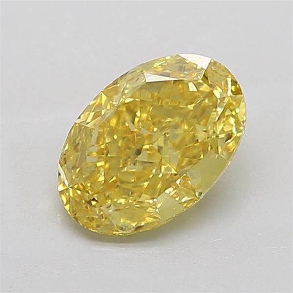 2.17 Ct. Fancy Intense Yellow Oval Lab Grown Diamond