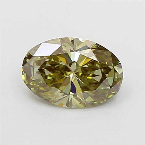 1.19 Ct. Fancy Intense Yellowish Green Oval Lab Grown Diamond