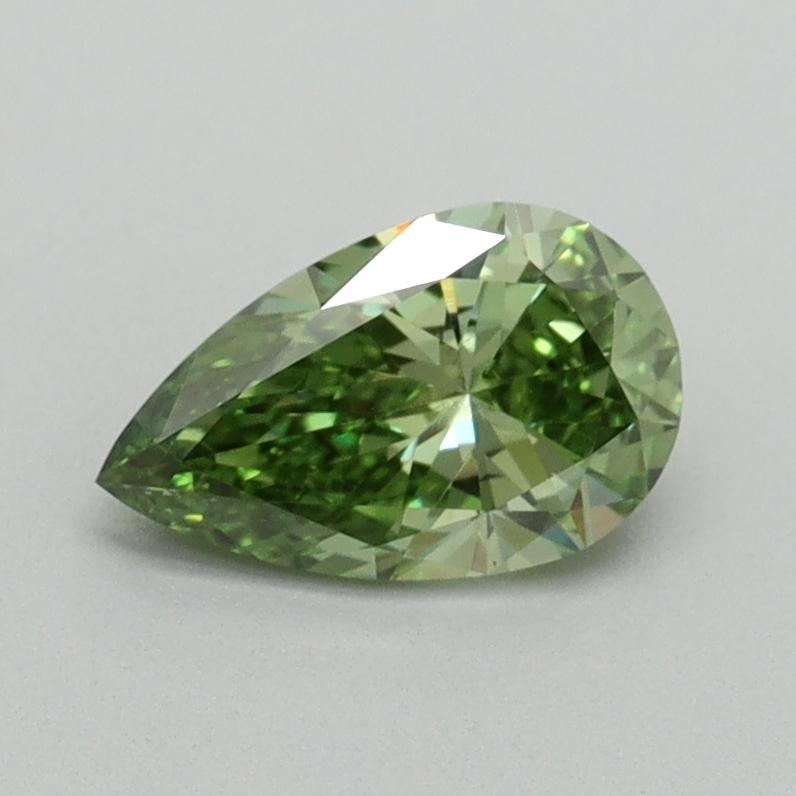 0.61 Ct. Fancy Vivid Green Pear Lab Grown Diamond