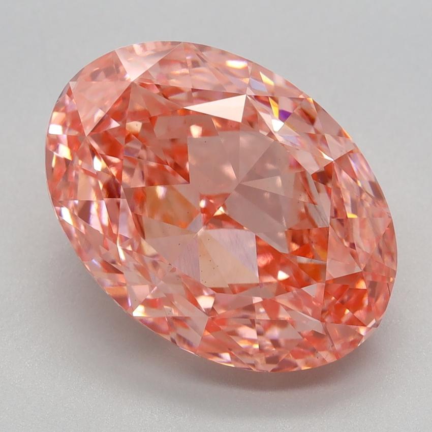 5.30 Ct. Fancy Vivid Pink Oval Lab Grown Diamond