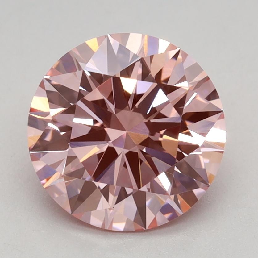 1.60 Ct. Fancy Vivid Pink Round Lab Grown Diamond