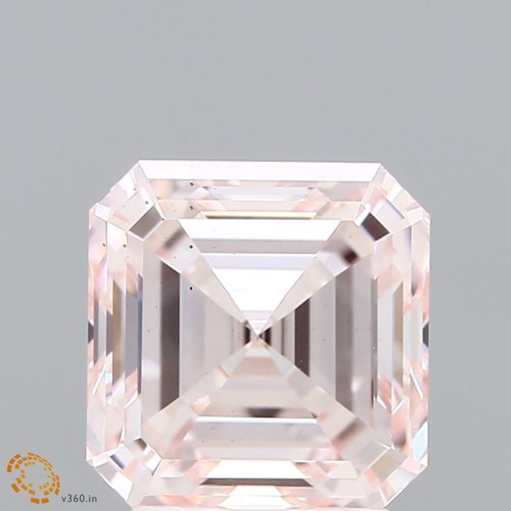 3.02 Ct. Fancy Light Pink Asscher Lab Grown Diamond