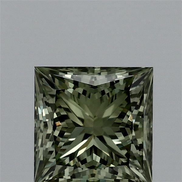 1.10 Ct. Fancy Vivid Green Princess Lab Grown Diamond