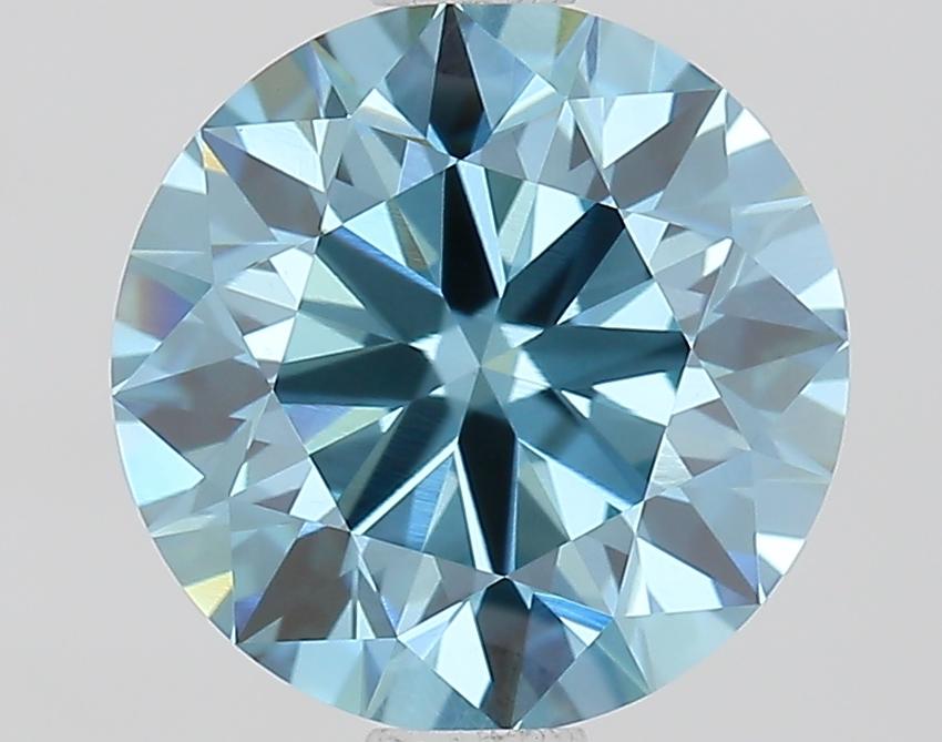 1.51 Ct. Fancy Vivid Blue Round Lab Grown Diamond
