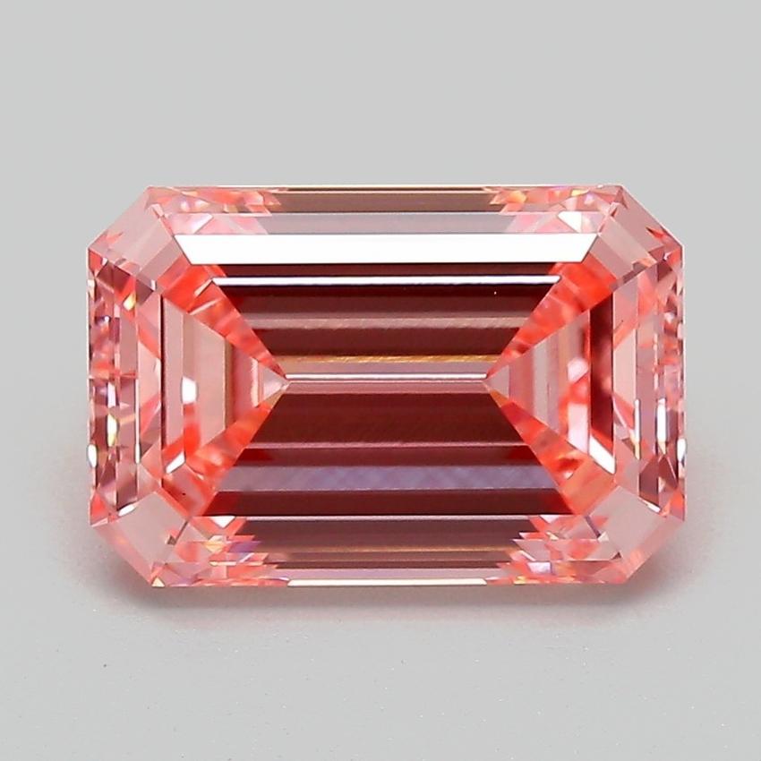3.11 Ct. Fancy Vivid Pink Emerald Lab Grown Diamond