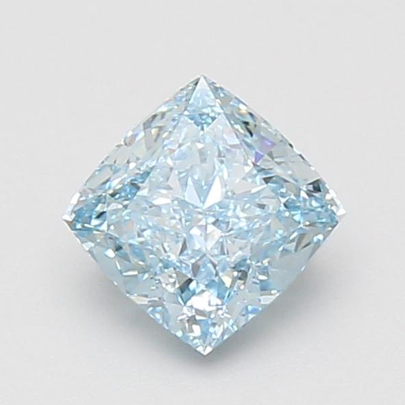 1.07 Ct. Fancy Vivid Blue Cushion Lab Grown Diamond