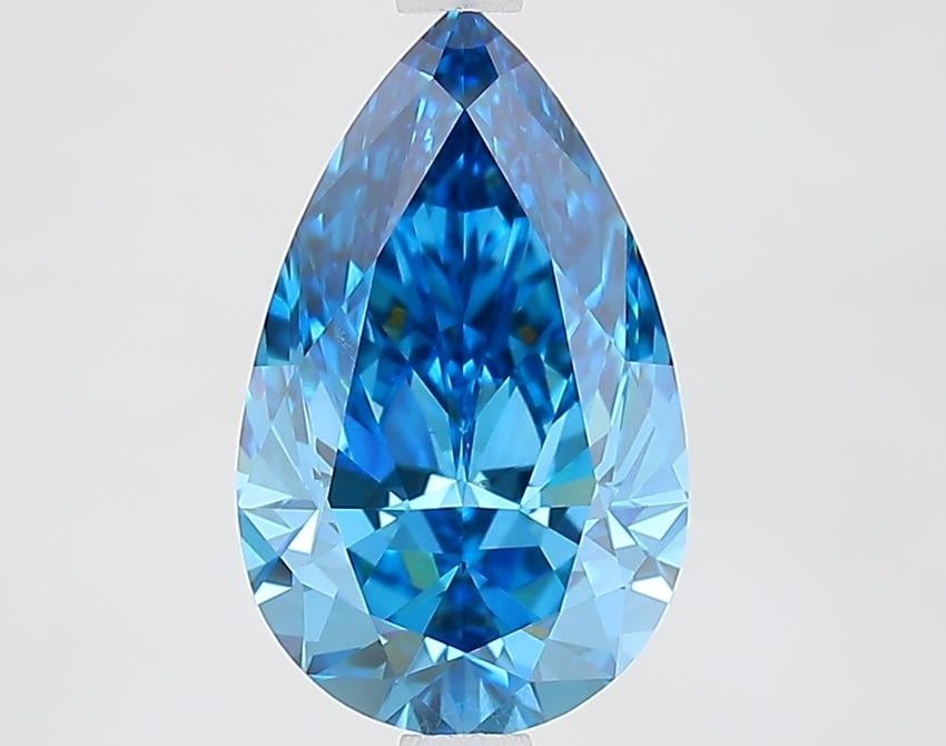 2.61 Ct. Fancy Vivid Blue Pear Lab Grown Diamond