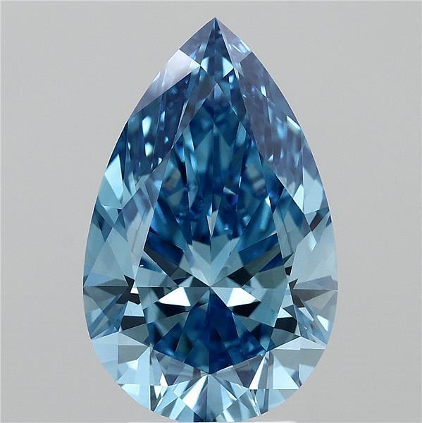4.10 Ct. Fancy Vivid Blue Pear Lab Grown Diamond