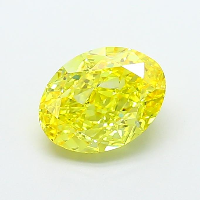 2.64 Ct. Fancy Vivid Yellow Oval Lab Grown Diamond