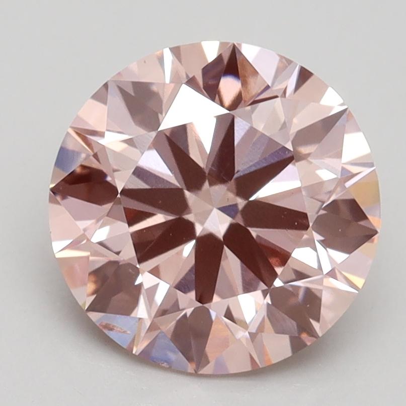 2.57 Ct. Fancy Intense Pink Round Lab Grown Diamond